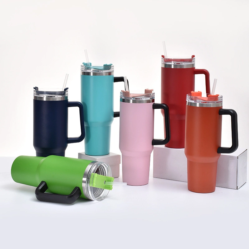 Hot Sell New Arrival Double Wall Vacuum Insulated Travel Mug 30oz 304 Stainless Steel Tumbler with Holder and Straw