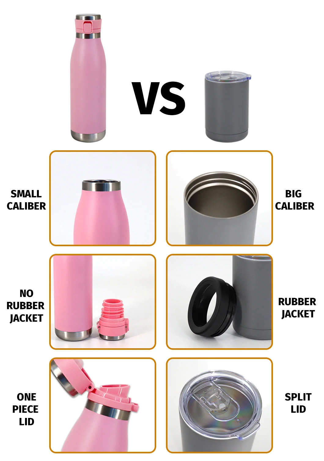 Camping Travel Insulated Vacuum Cup Double Layer Stainless Steel Empty Bottle Car Coffee Mug Wholesale