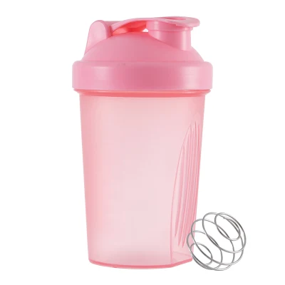 400 ml Shaker Sport Wasserbecher Fitness Sport Kunststoffbecher mit Rührball