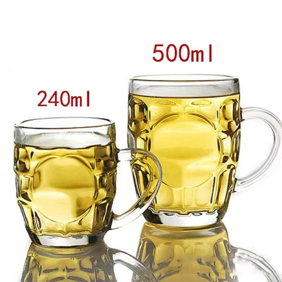 16,5 Unzen 500 ml günstigster Bierglasbecher mit Henkel zum Pressen von Natron- und Limettenmaschinen